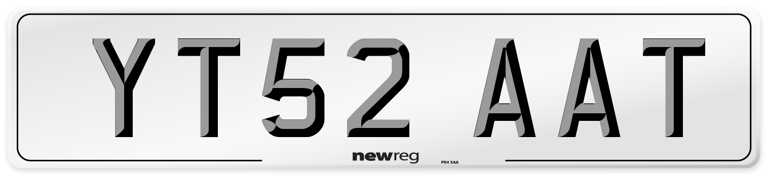 YT52 AAT Number Plate from New Reg